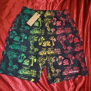 40s & Shorties Trippy Mushroom Pool Shorts